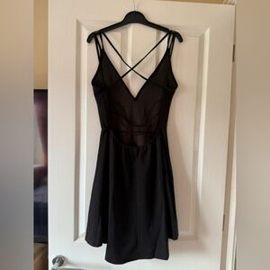Elegant Black Strappy Dress